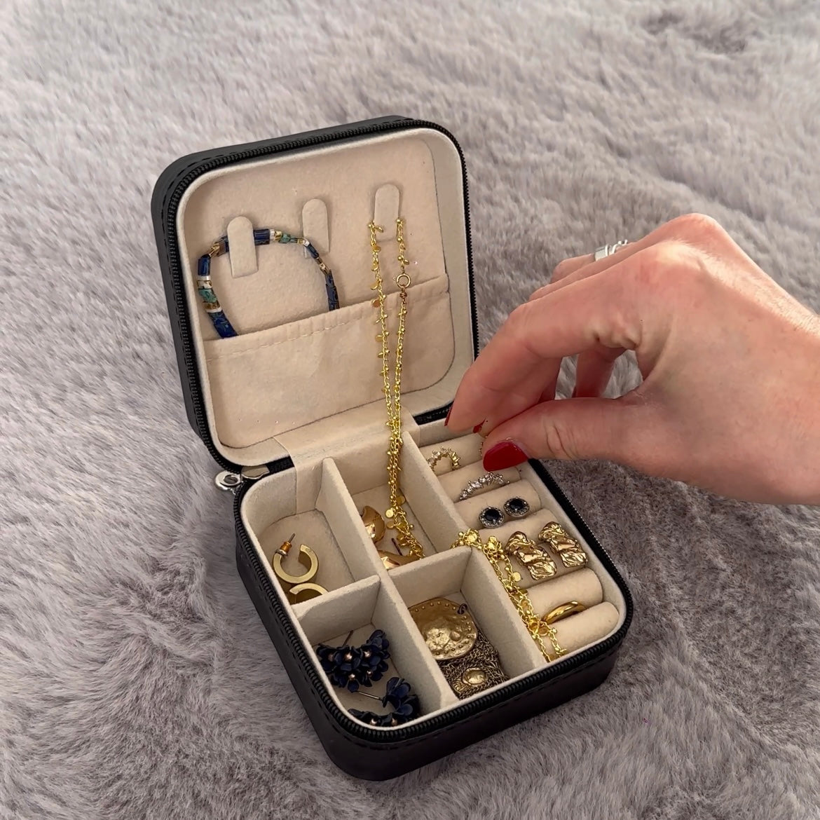 Boîte à bijoux de voyage